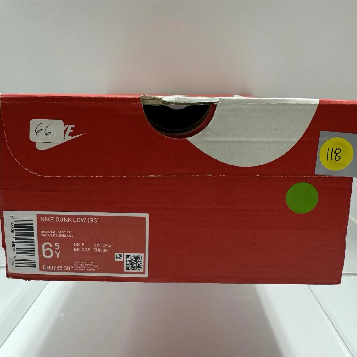 Nike shoes - Nike Dunk Low GS - Dunk Low - DH9765-302 - Emerald Rise/White 9
