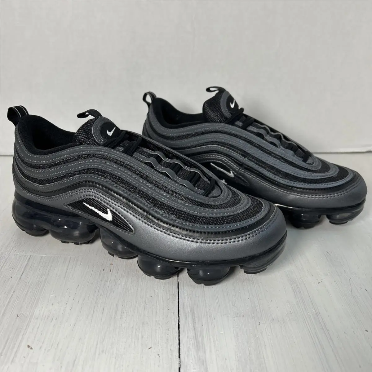 Nike Air Women 8 Max 97 Black/metallic Silver Sneakers 2966R