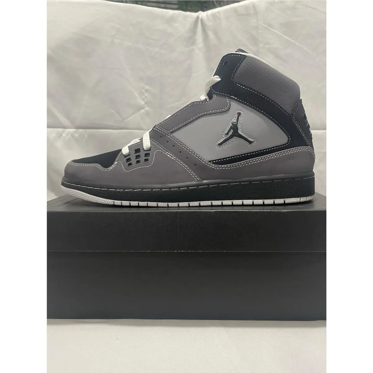 Jordan 1 Flight Mid LT Graphite Black Stealth 372704-002 Men`s Size 12 Box by Nike