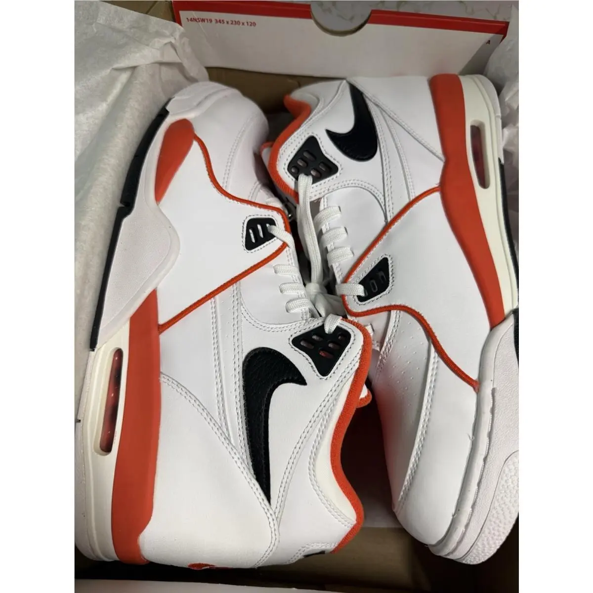 Nike shoes - Nike Air Flight 89 EMB - CZ6097-100 - White/Team Orange/Black 4
