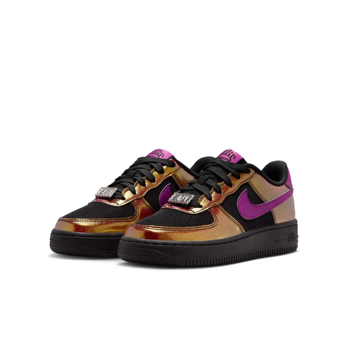 Kids  Air Force 1 LV8 IQ2736-001 Black/bold Berry Sneaker Athletic-size 7 by Nike