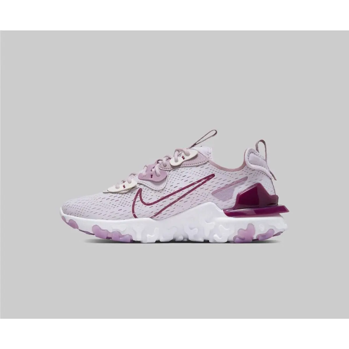 Nike React Vision Size 6 Womens Venice Sangria Amethyst Sneakers CI7523 500