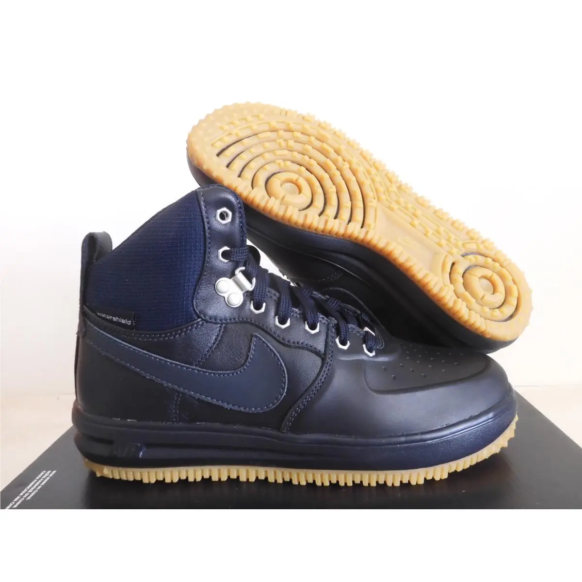 Nike Lunar Force 1 Sneakerboot GS Dark Obsidian Blue Sz 6.5Y Rare 706803-401