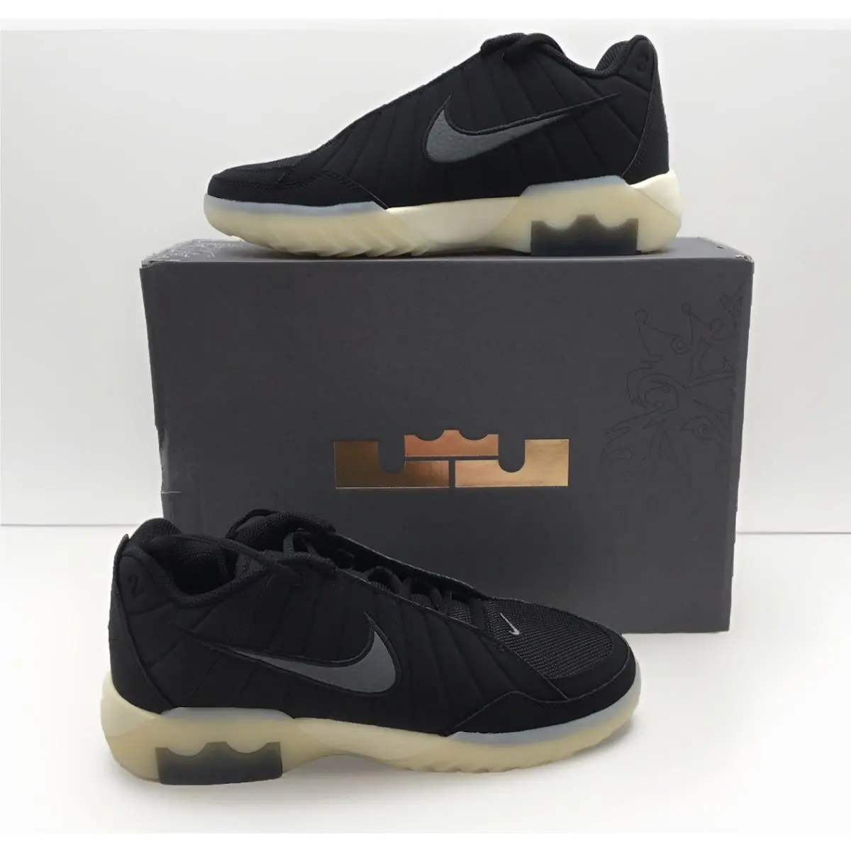 Nike Lebron Witness IX GS Sneakers Black Iron Grey Coconut Milk Sneaker US 7Y