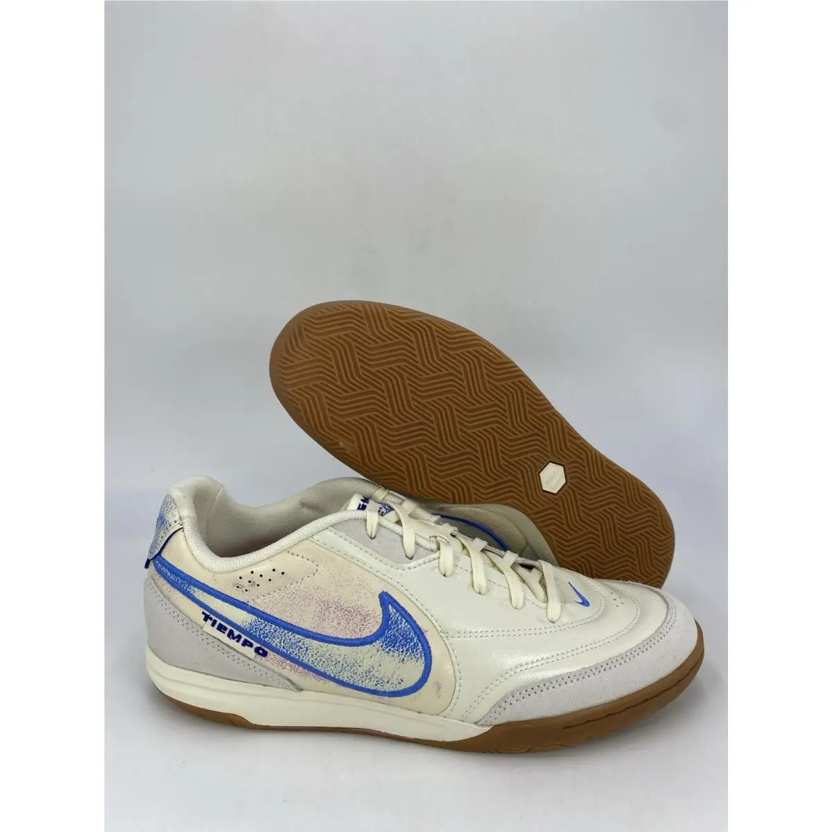 Nike Tiempo Streetgato Prm Coconut Milk Blue Crystal IO9951 149 Men`s Size 9