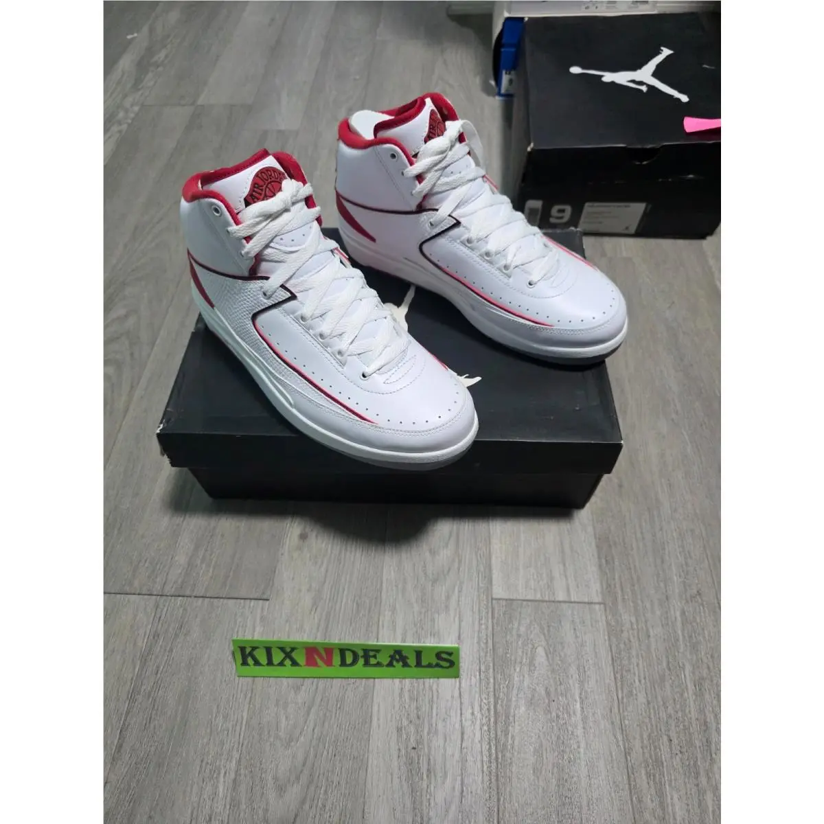 Nike shoes - Air Jordan 2 - Air - 385475-102 - White, Manufacturer: White/Black-Vrsty Red-Cmnt Gry (UPC: 0883153311199) 8