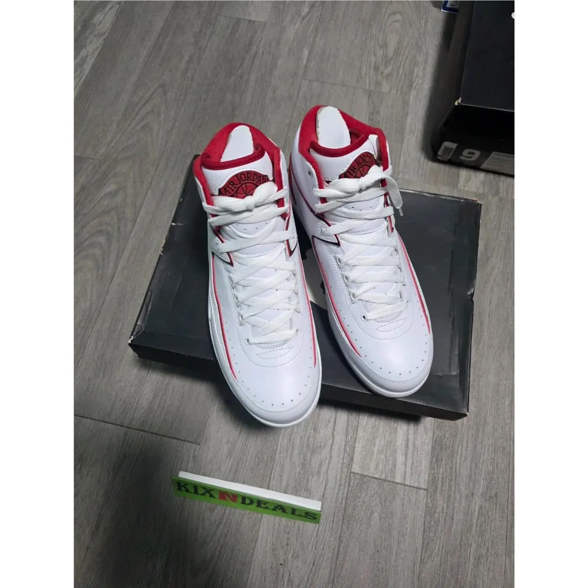 Nike shoes - Air Jordan 2 - Air - 385475-102 - White, Manufacturer: White/Black-Vrsty Red-Cmnt Gry (UPC: 0883153311199) 9