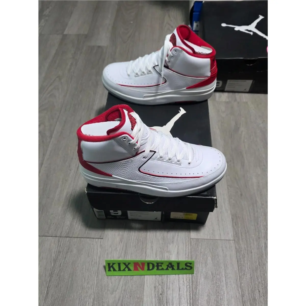 Nike shoes - Air Jordan 2 - Air - 385475-102 - White, Manufacturer: White/Black-Vrsty Red-Cmnt Gry (UPC: 0883153311199) 1