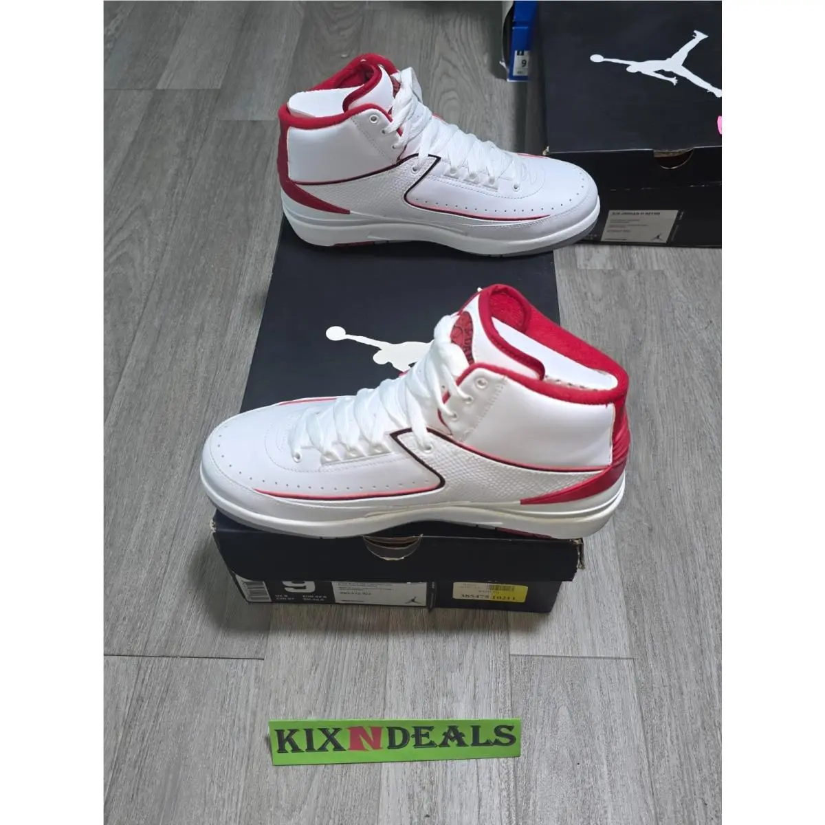 Nike shoes - Air Jordan 2 - Air - 385475-102 - White, Manufacturer: White/Black-Vrsty Red-Cmnt Gry (UPC: 0883153311199) 5