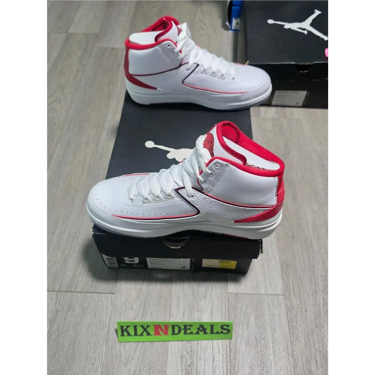 Nike shoes - Air Jordan 2 - Air - 385475-102 - White, Manufacturer: White/Black-Vrsty Red-Cmnt Gry (UPC: 0883153311199) 6