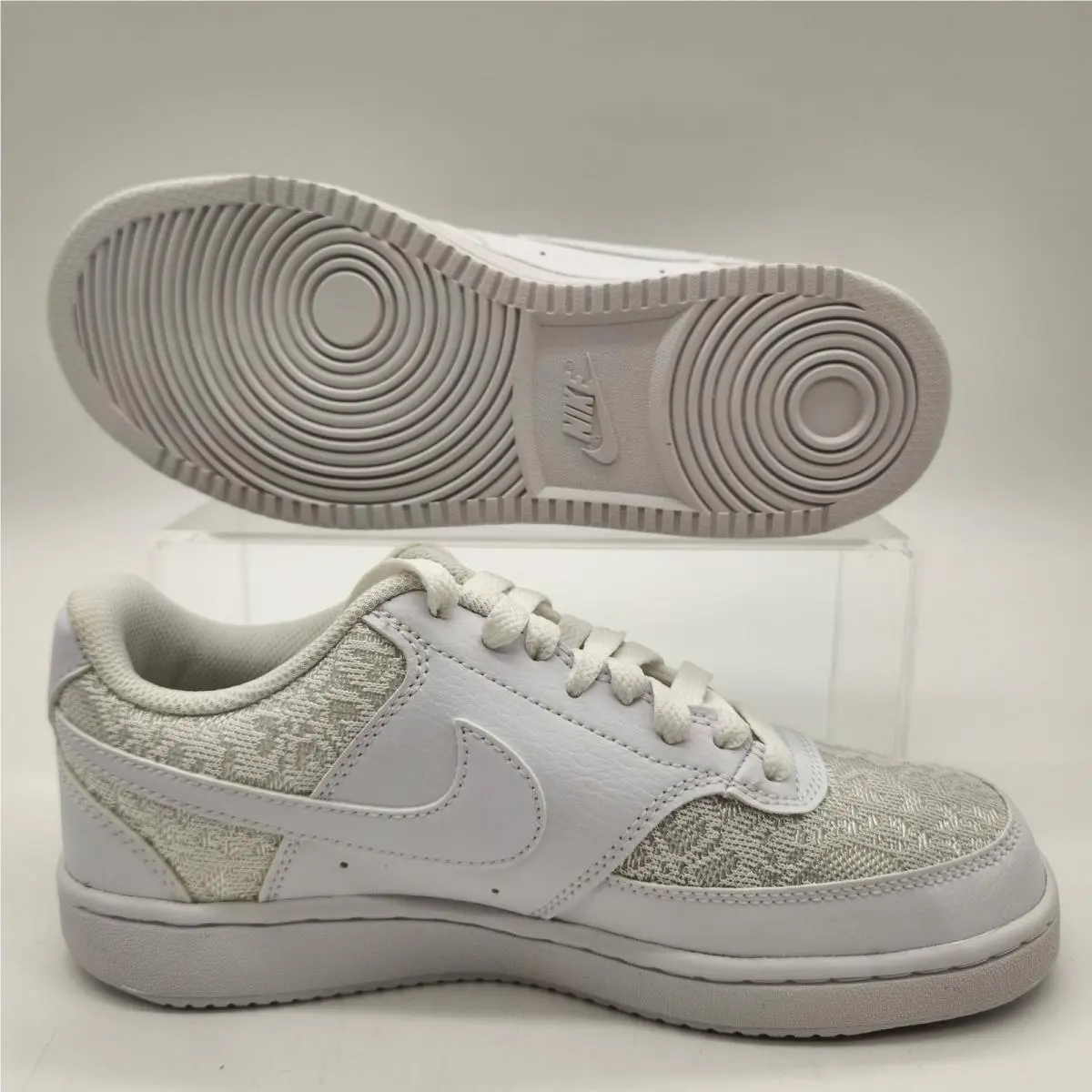 Womens Size 7.5 Nike Court Vision Low Lace White Wedding Sneakers HJ5846 100