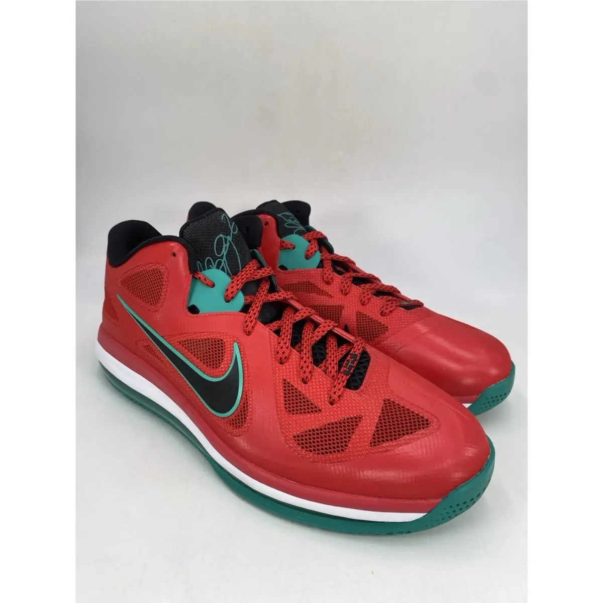 Nike shoes - Nike LeBron IX Low - LeBron Low - DH1485 600 - Action Red/Black-New Green (UPC: 194953638004) 3