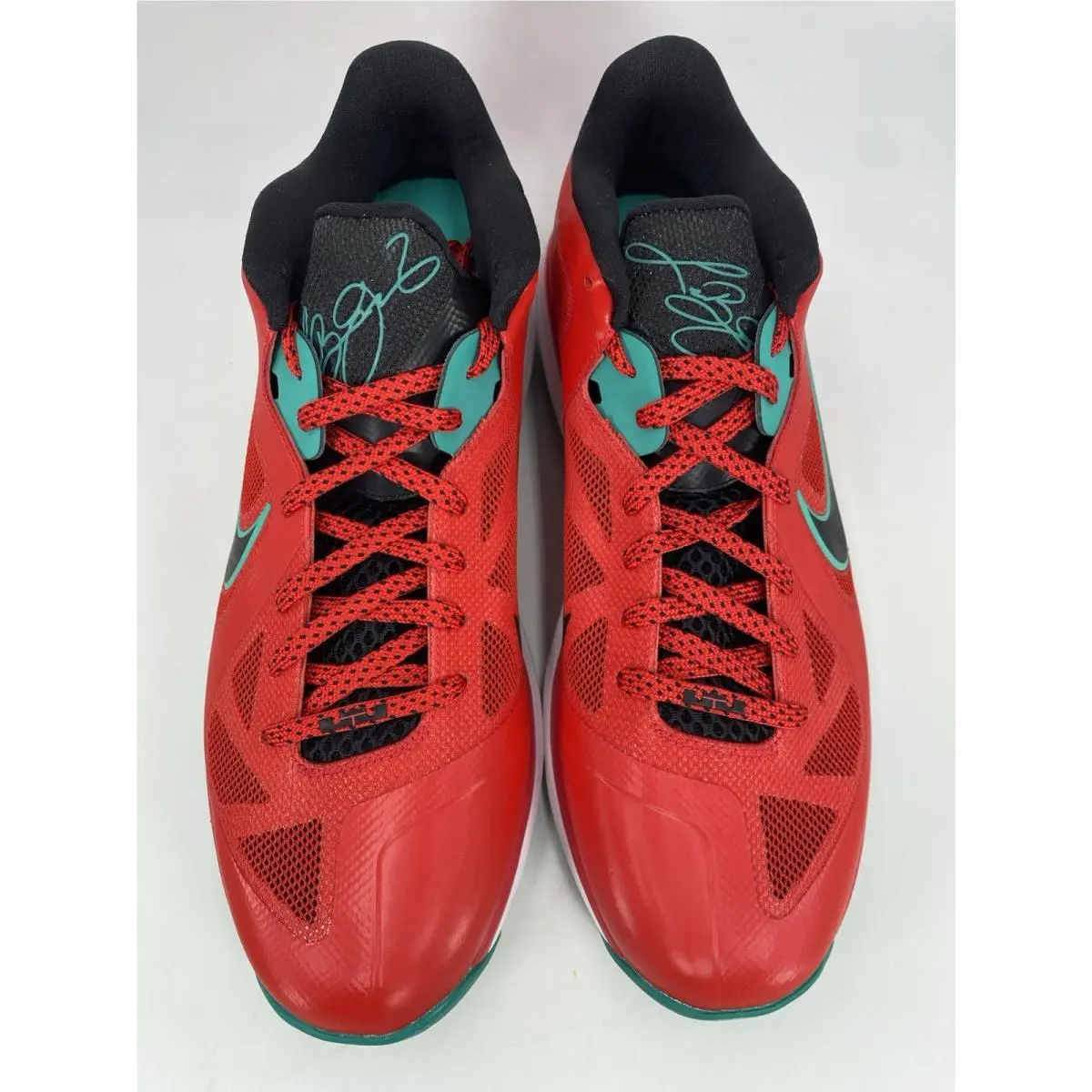 Nike shoes - Nike LeBron IX Low - LeBron Low - DH1485 600 - Action Red/Black-New Green (UPC: 194953638004) 4