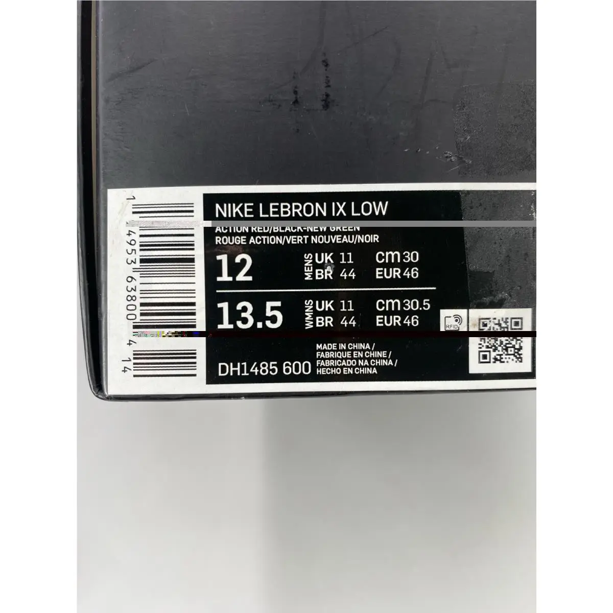 Nike shoes - Nike LeBron IX Low - LeBron Low - DH1485 600 - Action Red/Black-New Green (UPC: 194953638004) 8