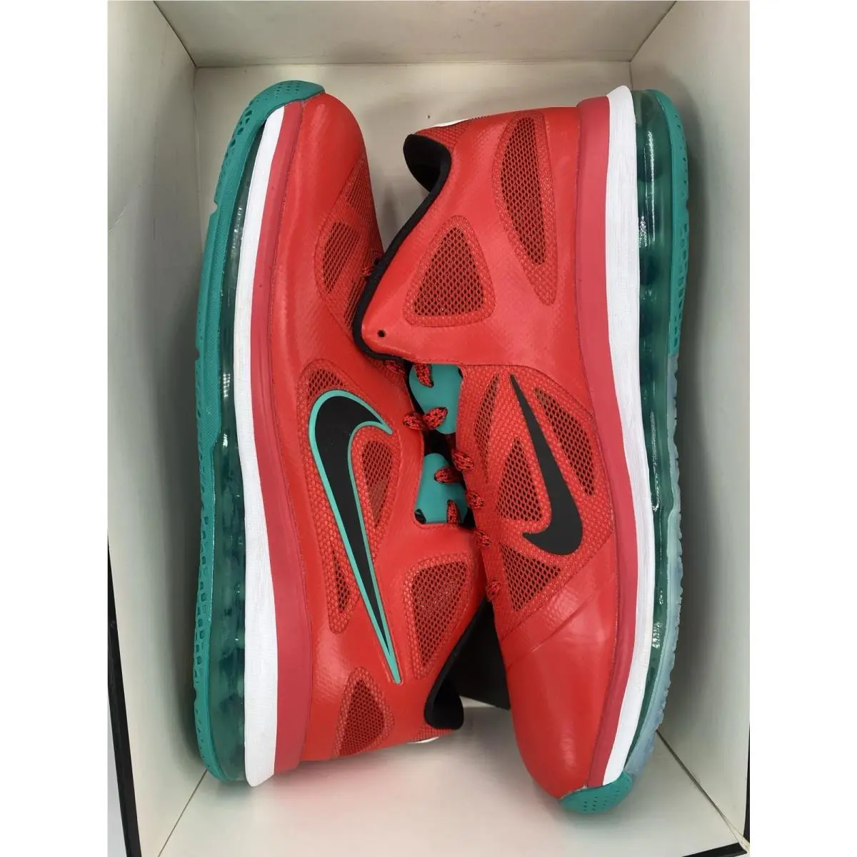Nike shoes - Nike LeBron IX Low - LeBron Low - DH1485 600 - Action Red/Black-New Green (UPC: 194953638004) 7
