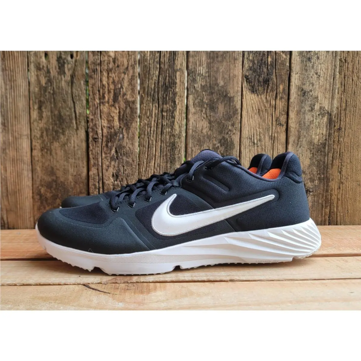 Nike Alpha Huarache Elite 2 TF Turf Shoes Black White Men`s Size 16 AJ6877-001