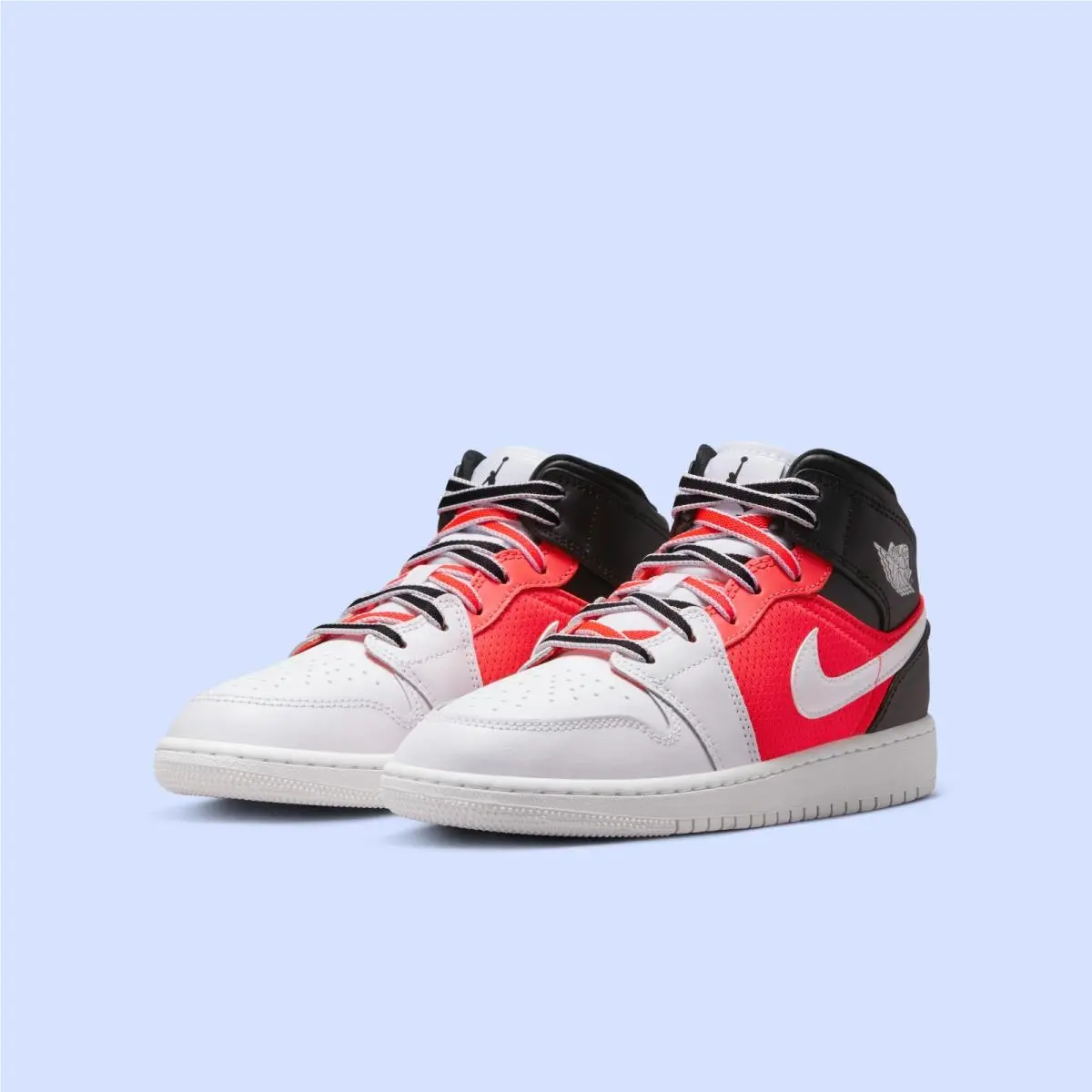 Nike Air Jordan 1 Mid GS Infrared DV7012-100 Kids Size 6.5Y Shoes 133E