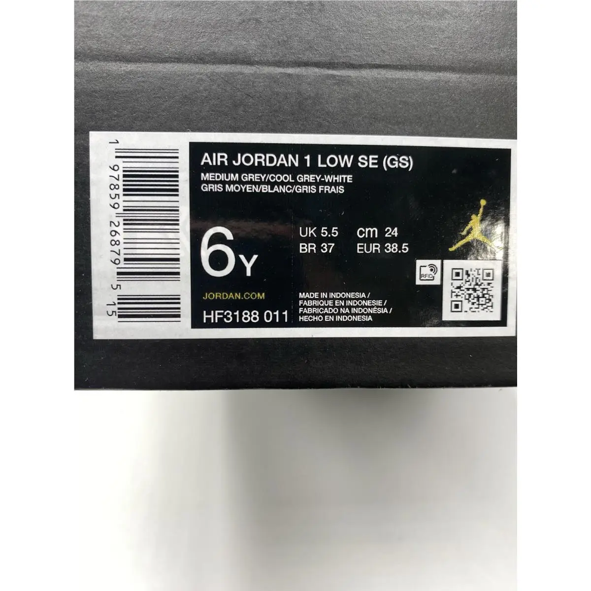 Nike shoes - Nike Air Jordan 1 - Air - HF3188 011 - Medium Grey/Cool Grey-White (UPC: 197859268795) 6