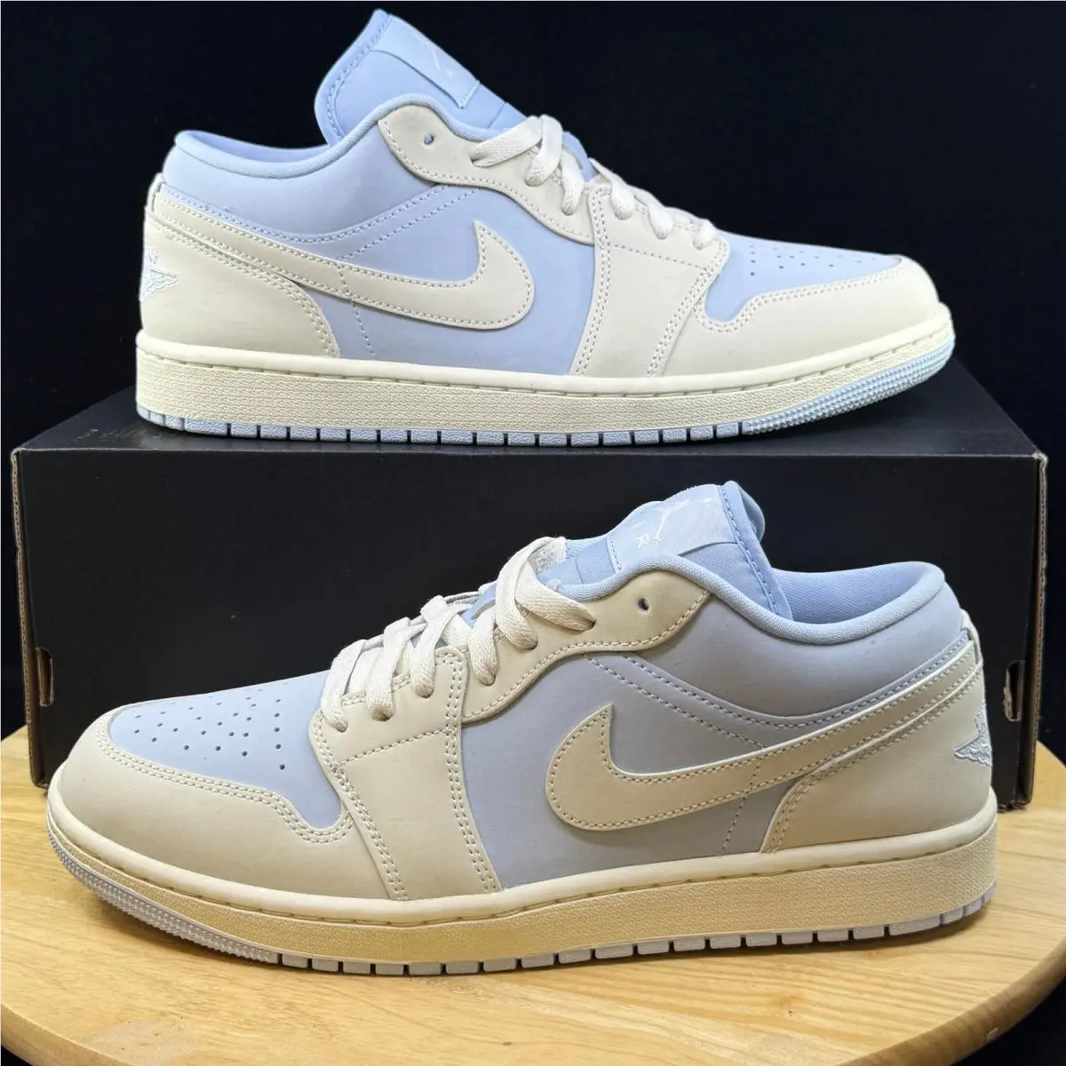 Nike IB4003-407 Air Jordan 1 Low Hydrogen Blue/sail Women`s Size 11/ Mens 9.5