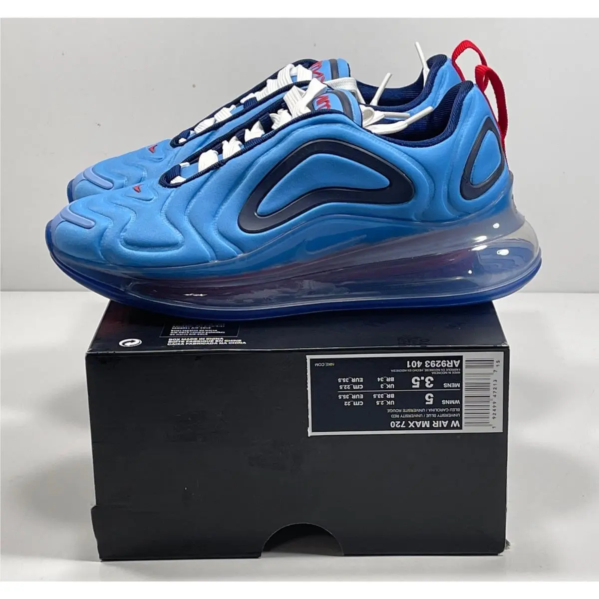 Nike Womens Air Max 720 `university Blue AR9293 401 Size W-5 M-3.5