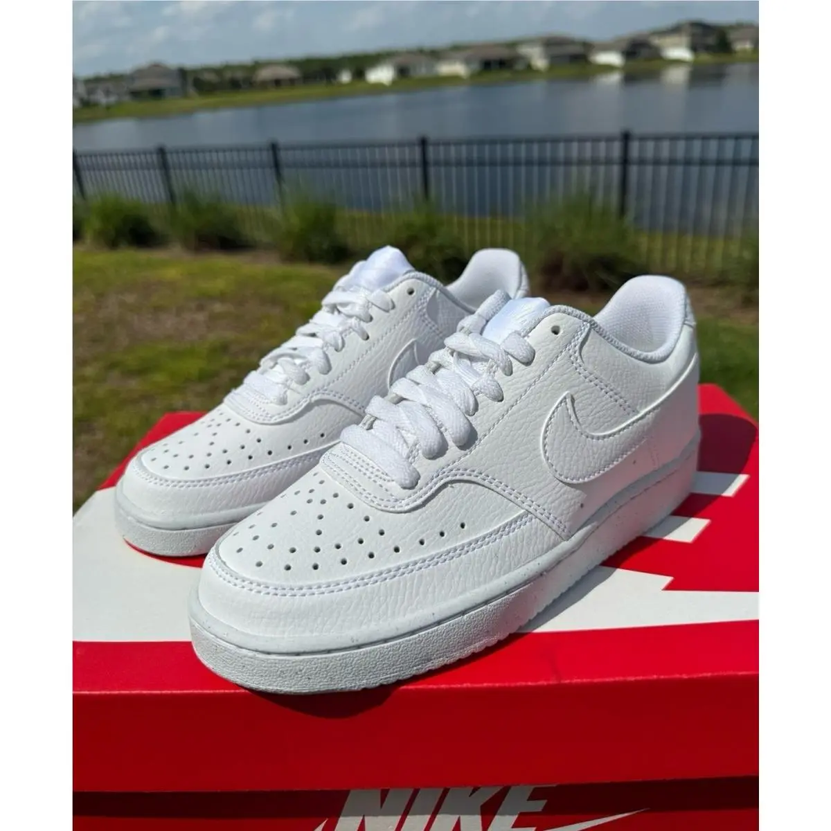 Size 6 Women`s Nike Court Vision Low NN DH3158-100 Sneakers All Triple White