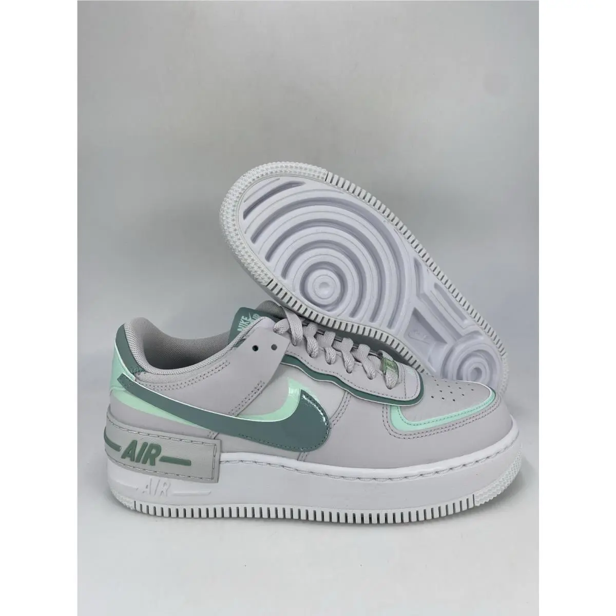 W AF1 Shadow Vast Grey Cannon Mint Foam CI0919 005 Women`s Size 9 by Nike