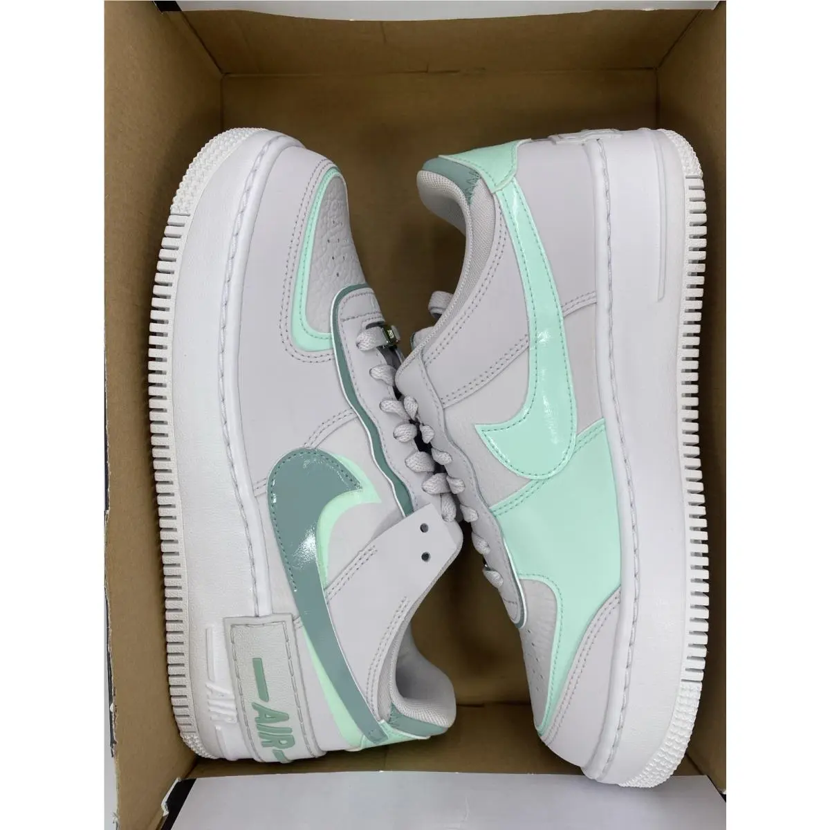 Nike shoes - Nike Air Force 1 Shadow - CI0919 005 - Vast Grey/Cannon-Mint Foam (UPC: 198480929437) 7