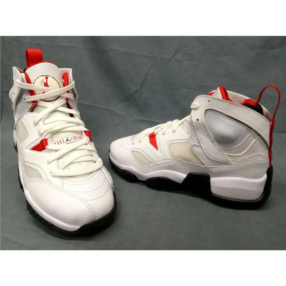 Nike Jordan Jumpman Two Trey GS Sneakers White Red Boys Size 6