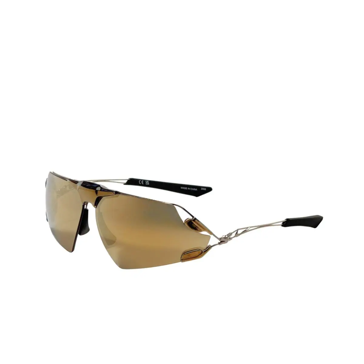 Nike Men`s Zeus Edge 76mm Gold Sunglasses EV24030-700-76