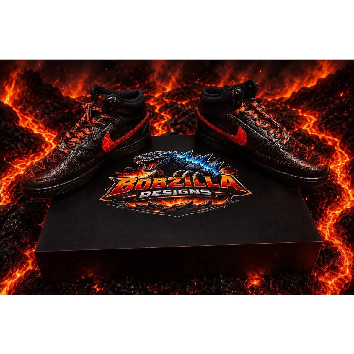 Nike shoes - Nike Air Force 1 Mid - Black/Red 1