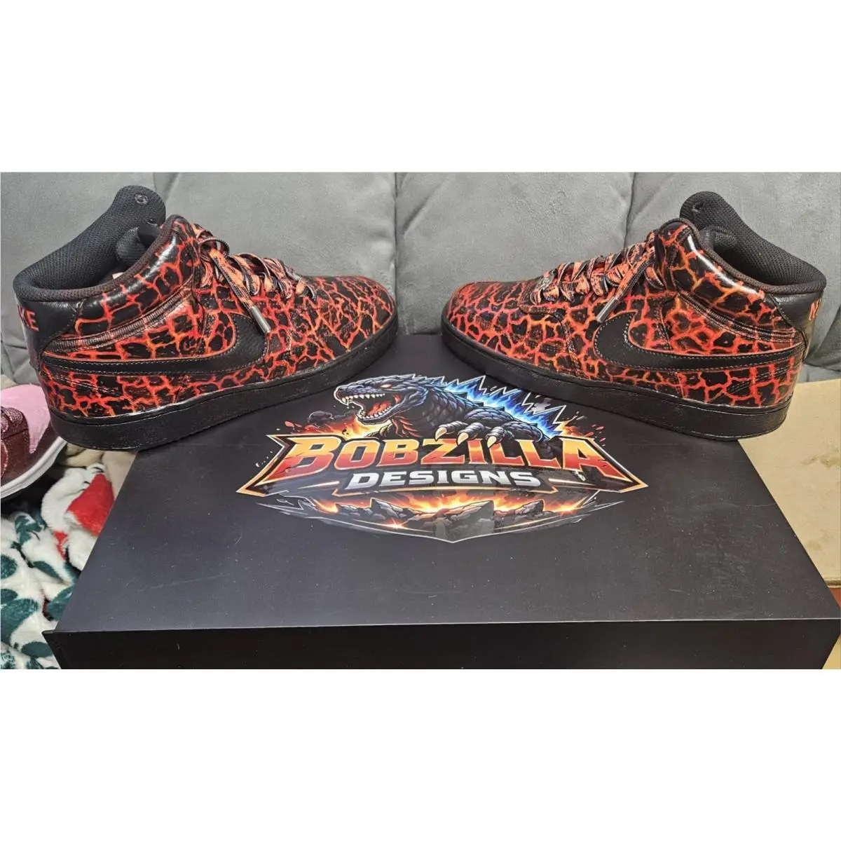 Nike shoes - Nike Air Force 1 Mid - Black/Red 2