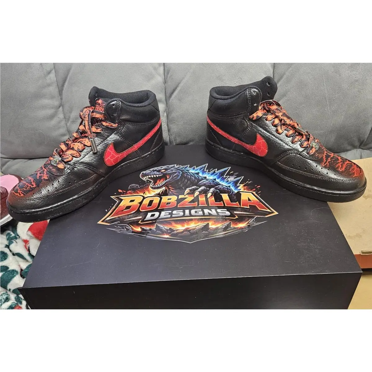 Nike shoes - Nike Air Force 1 Mid - Black/Red 3