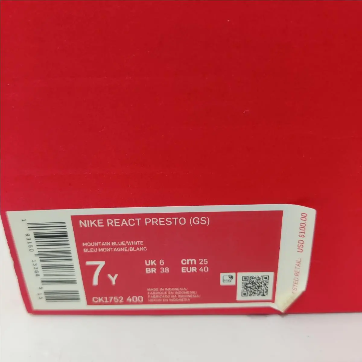 Nike shoes - Nike React Presto - React Presto - CK1753400 - Blue (UPC: 193150132865) 5