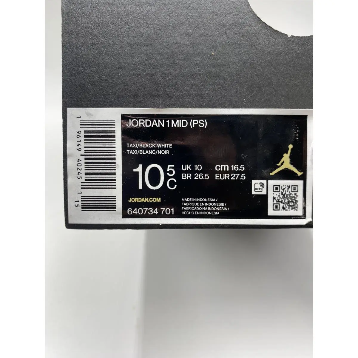 Nike shoes - Jordan 1 Mid - Mid - 640734 701 - Black (UPC: 196149402451) 6