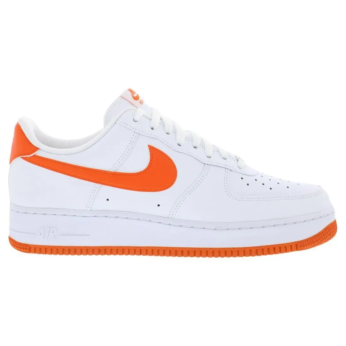 Nike Air Force 1 `07 Leather Unisex Shoes Size 12 Color: White/safety
