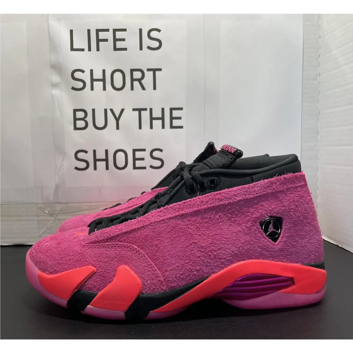 Nike shoes - Air Jordan 14 - Air - DH4121-600 - Pink Blast/Black-Flash Crimson (UPC: 195243500933) 1