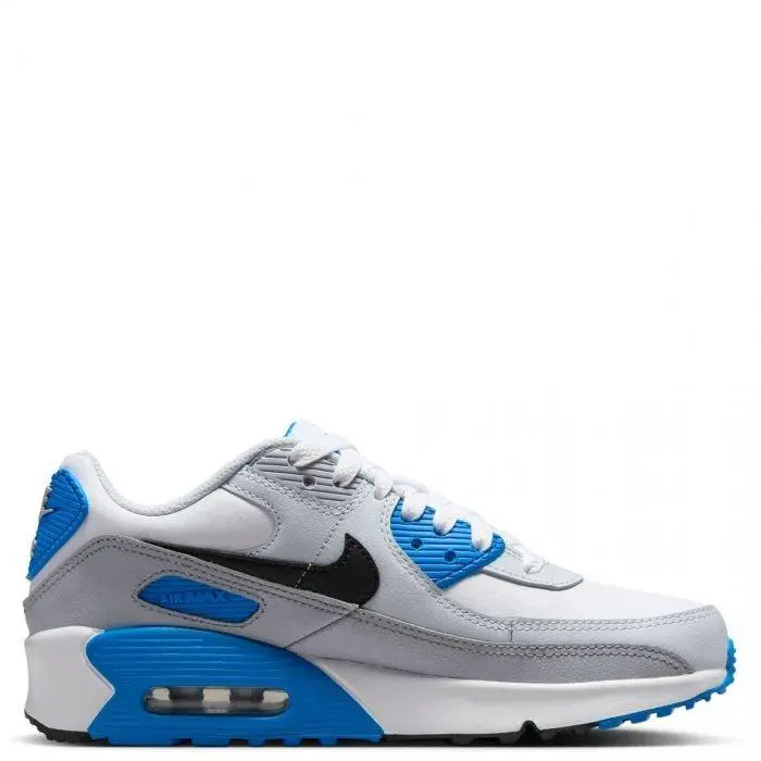 Nike Air Max 90 Ltr GS Kids Size 5.5 White/blue Shoes Sneakers CD6864 127