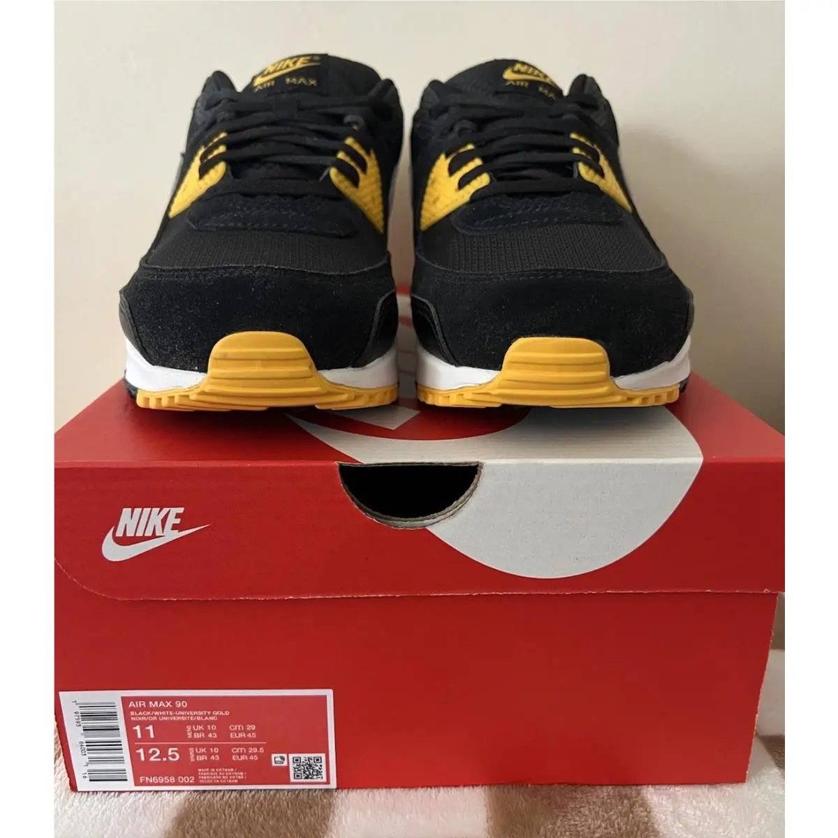 Nike shoes - Nike Air Max 90 - Air Max - FN6958-002 - Black/University Yellow 11