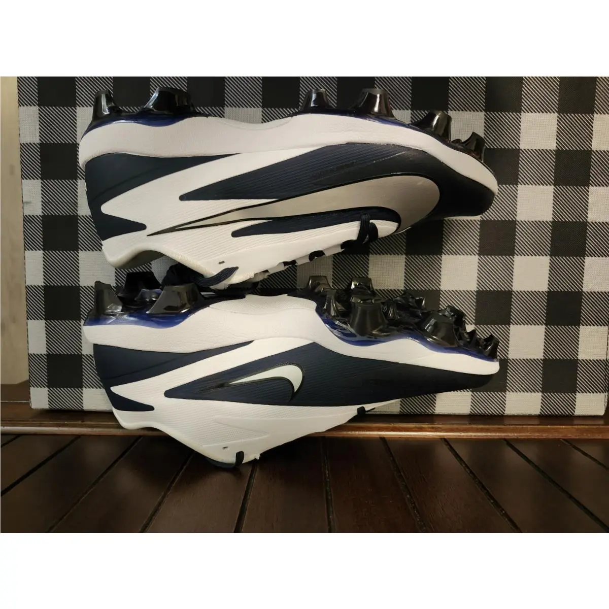 Nike shoes - NIKE DIAMOND CLEATS - DIAMOND CLEATS - WHITE, NAVY BLUE (UPC: 00198728393525) 9