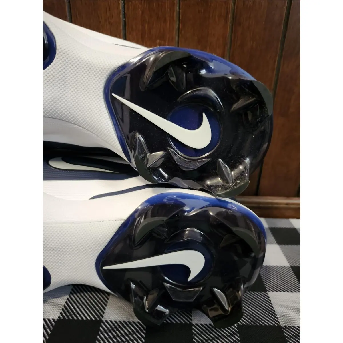 Nike shoes - NIKE DIAMOND CLEATS - DIAMOND CLEATS - WHITE, NAVY BLUE (UPC: 00198728393525) 12