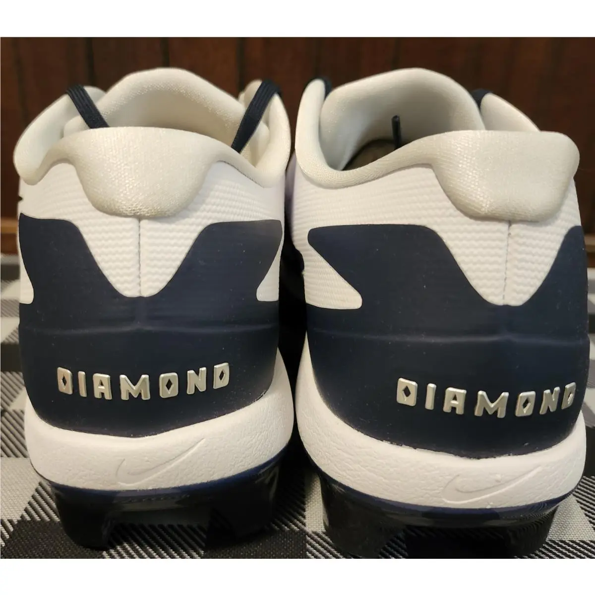 Nike shoes - NIKE DIAMOND CLEATS - DIAMOND CLEATS - WHITE, NAVY BLUE (UPC: 00198728393525) 5