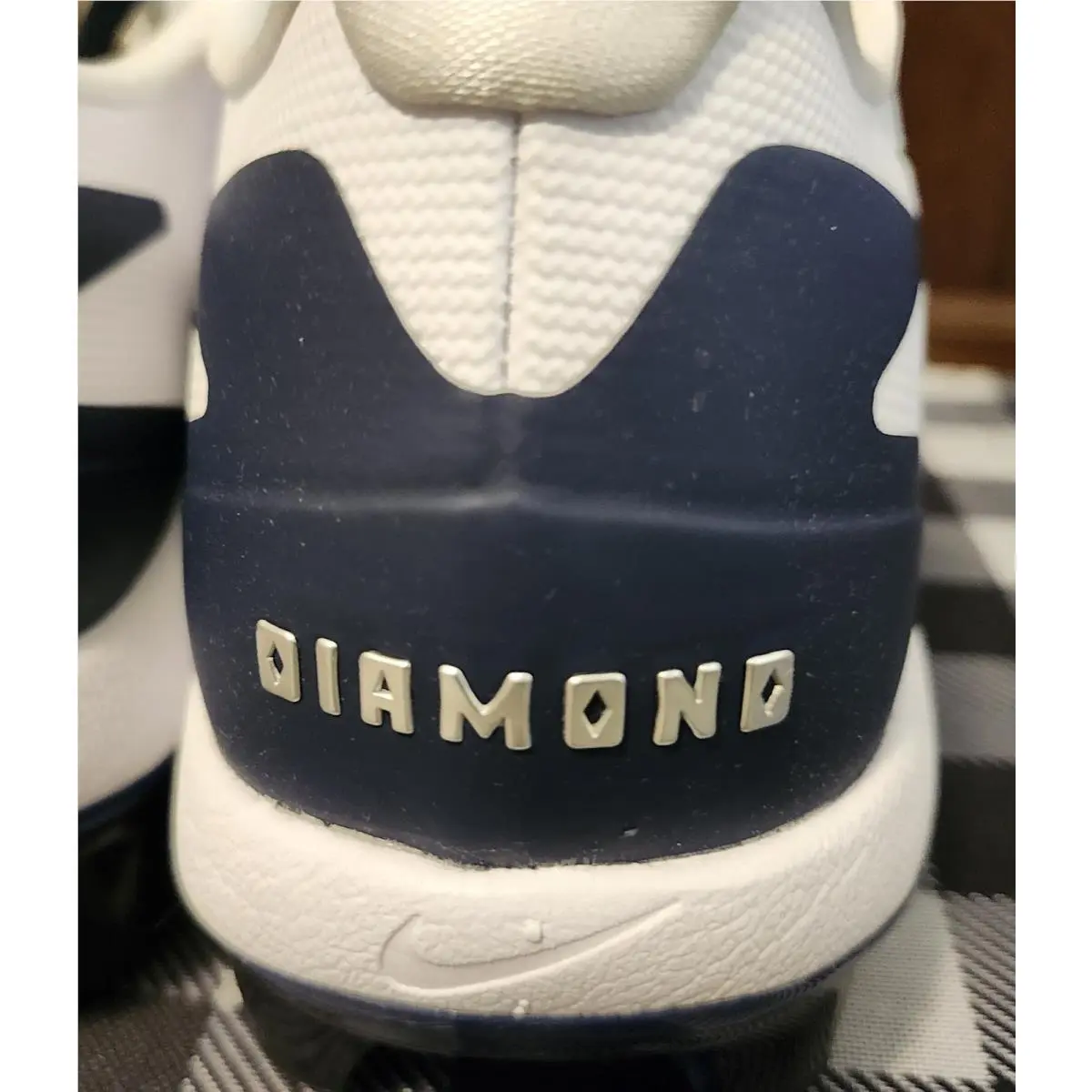 Nike shoes - NIKE DIAMOND CLEATS - DIAMOND CLEATS - WHITE, NAVY BLUE (UPC: 00198728393525) 6