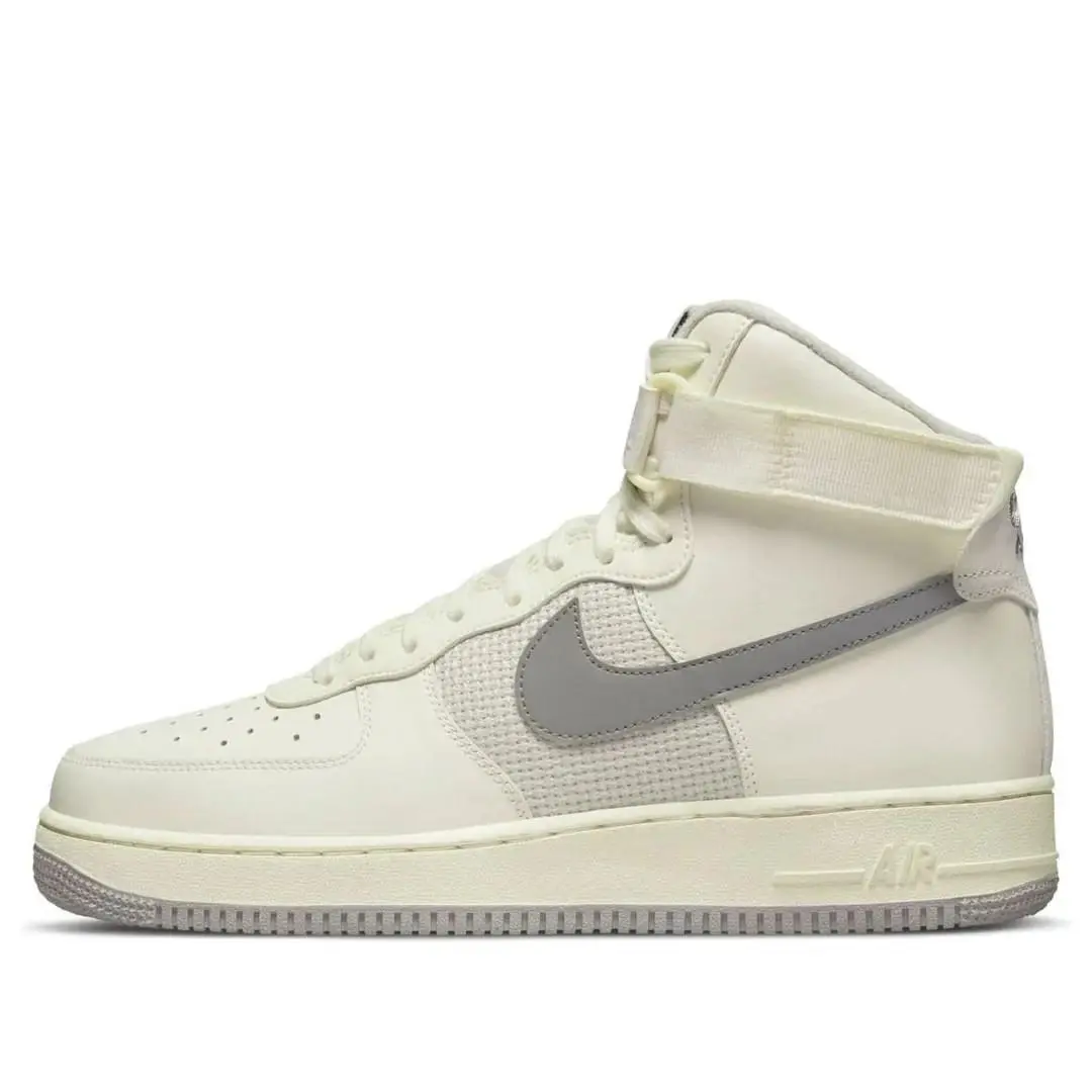 Nike Air Force 1 HI `07 LV8 Sneakers Men Shoes Vintage Cream/grey/w Size 16