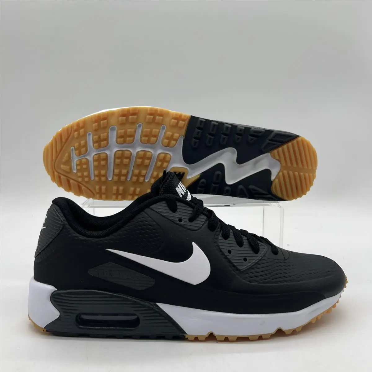 Mens Size 11 Nike Air Max 90 Black White Golf Shoes HV9305 001