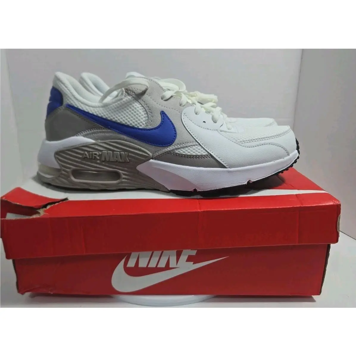 Nike Air Max Excee Shoes Summit White Racer Blue FZ5486-101 Men`s Size 10 US