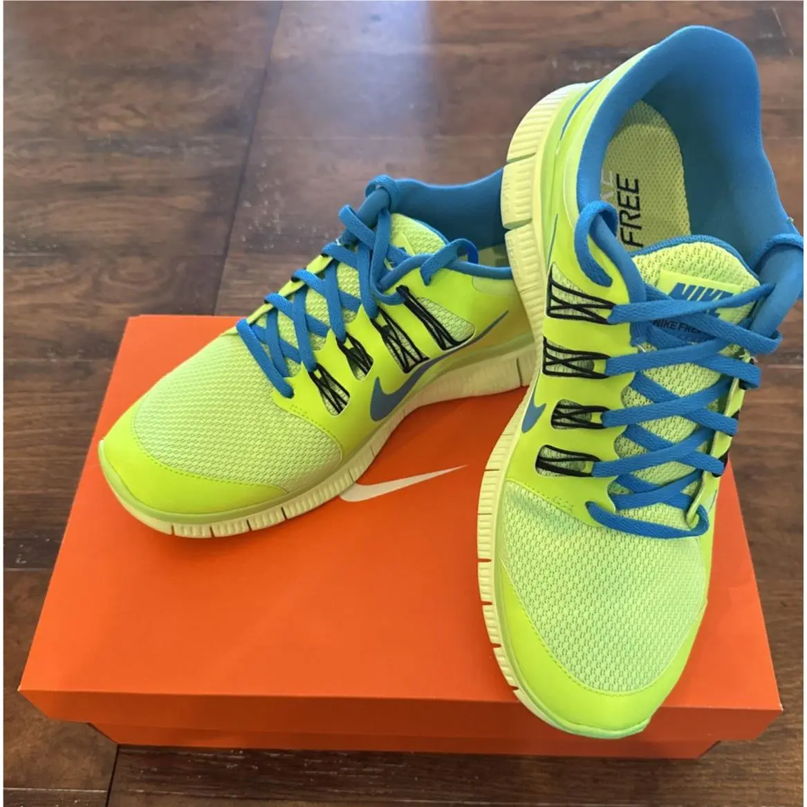 Nike Free 5.0+ Flash Lime Running Mens SZ 9.5 us 579959 340 Rare
