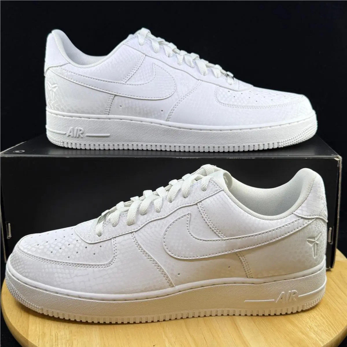 Nike Air Force 1 Low Mens Size 9 White Kobe Mamba Casual IB0018 100
