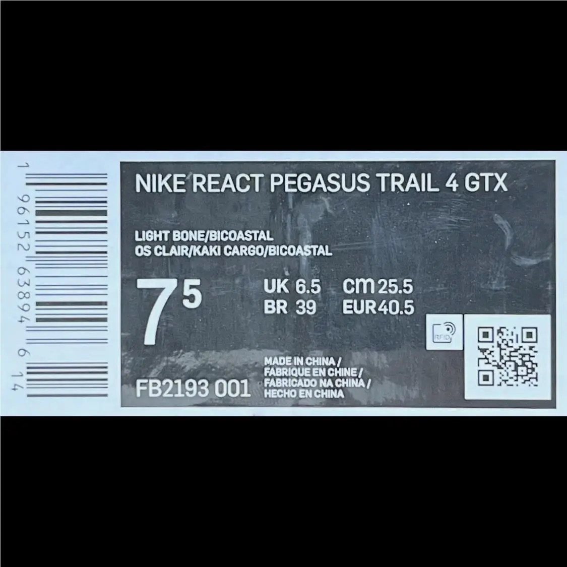 Nike shoes - Nike React Pegasus Trail 4 - FB2193-001 - White 8