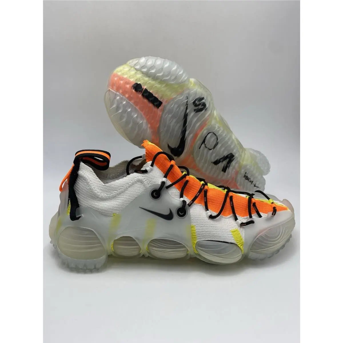 Nike Ispa Link Axis White Orange Shoes FZ3507 100 Men`s Size 8-9 XS