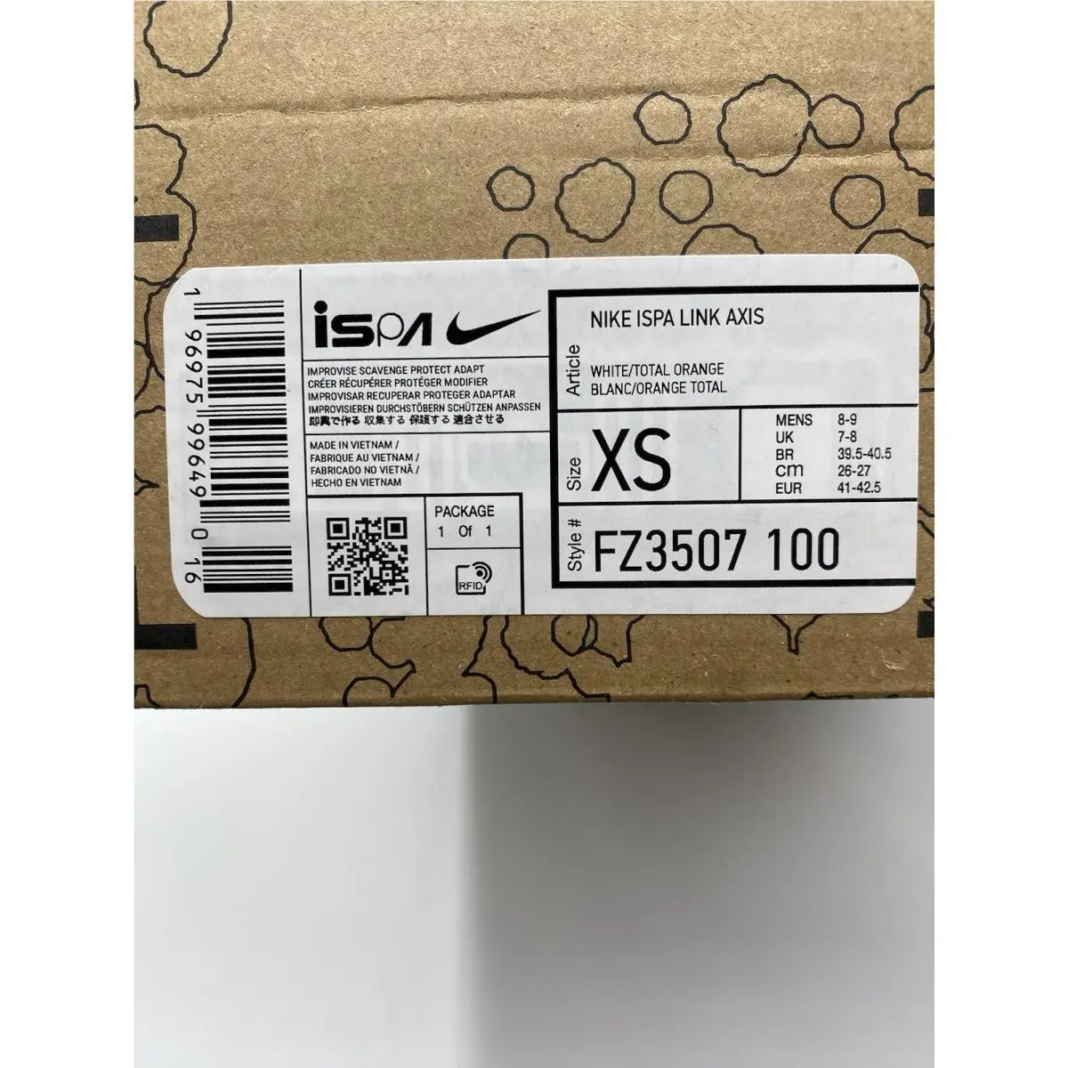 Nike shoes - Nike ISPA Link - ISPA Link - FZ3507 100 - White/Total Orange (UPC: 196975996490) 6